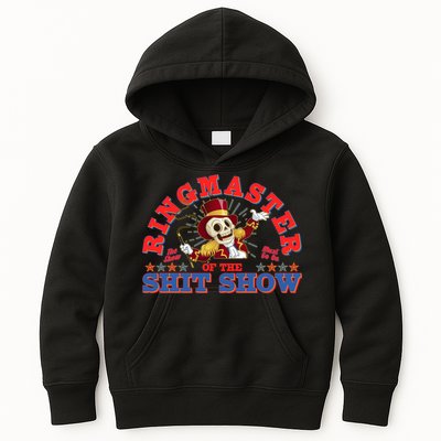Funny Ringmaster Of The Shit Show The Show Must Go On Kids Hoodie