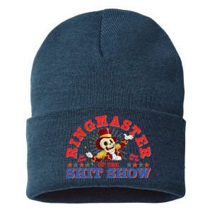 Funny Ringmaster Of The Shit Show The Show Must Go On Sustainable Knit Beanie