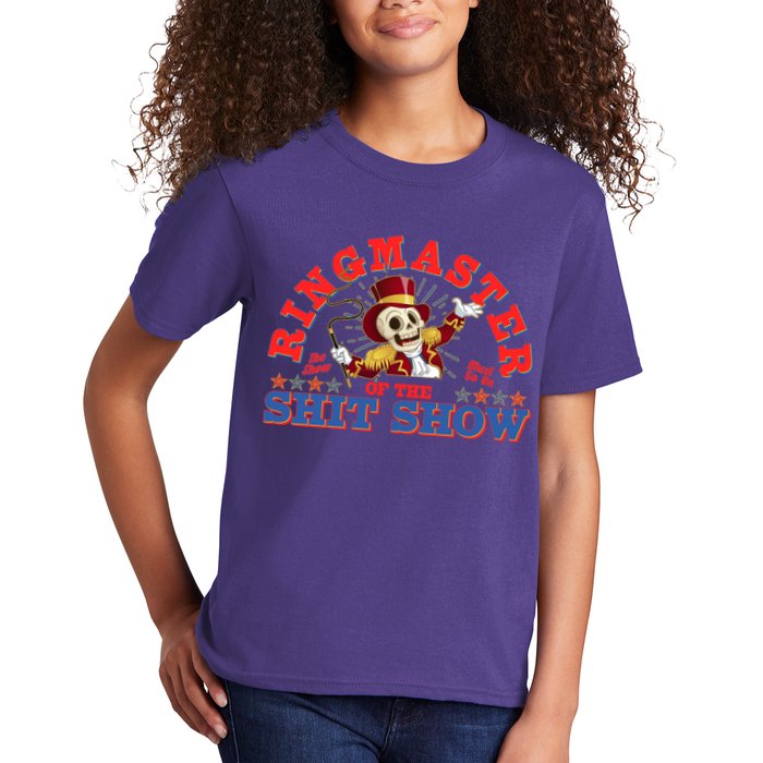 Funny Ringmaster Of The Shit Show The Show Must Go On Kids T-Shirt