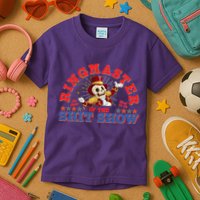 Funny Ringmaster Of The Shit Show The Show Must Go On Kids T-Shirt
