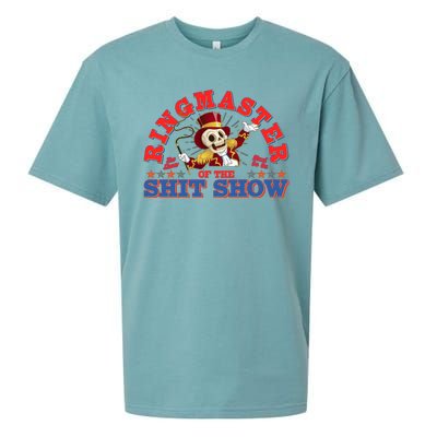 Funny Ringmaster Of The Shit Show The Show Must Go On Sueded Cloud Jersey T-Shirt