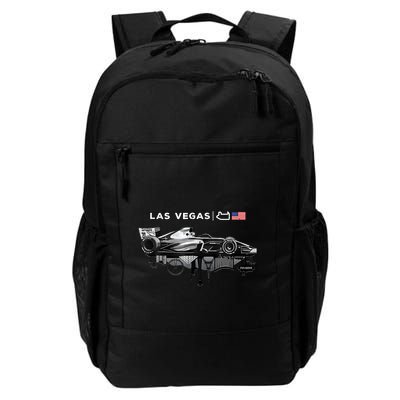 Formula Racing Open Wheel Car Las Vegas Circuit Usa Flag Backpack