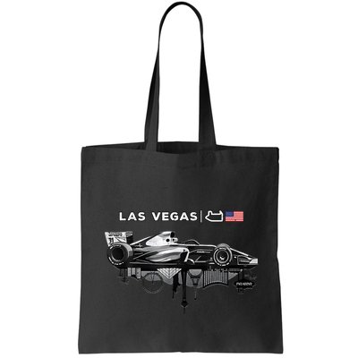Formula Racing Open Wheel Car Las Vegas Circuit Usa Flag Bag