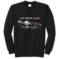 Formula Racing Open Wheel Car Las Vegas Circuit Usa Flag Tall Sweatshirt