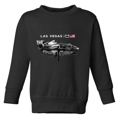 Formula Racing Open Wheel Car Las Vegas Circuit Usa Flag Toddler Sweatshirt