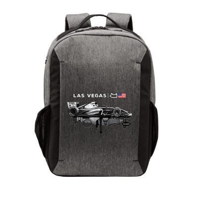 Formula Racing Open Wheel Car Las Vegas Circuit Usa Flag Vector Backpack