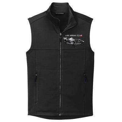 Formula Racing Open Wheel Car Las Vegas Circuit Usa Flag Collective Smooth Fleece Vest