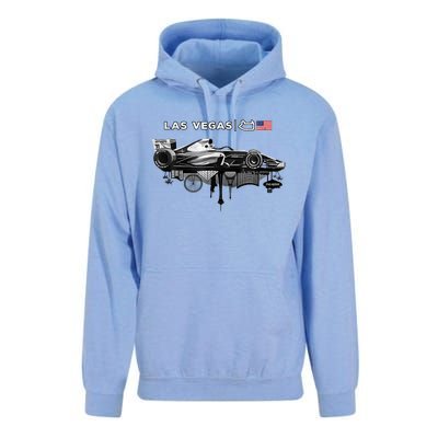 Formula Racing Open Wheel Car Las Vegas Circuit Usa Flag Unisex Surf Hoodie