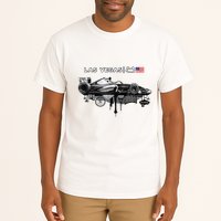 Formula Racing Open Wheel Car Las Vegas Circuit Usa Flag Tall T-Shirt