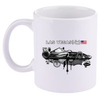 Formula Racing Open Wheel Car Las Vegas Circuit Usa Flag 11oz C Handle Ceramic Mug