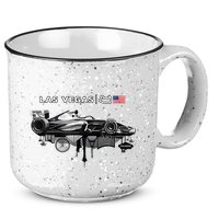 Formula Racing Open Wheel Car Las Vegas Circuit Usa Flag 15oz Campfire Ceramic Mug