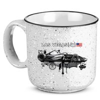 Formula Racing Open Wheel Car Las Vegas Circuit Usa Flag 15oz Campfire Ceramic Mug