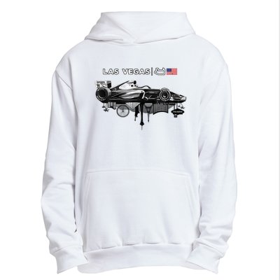 Formula Racing Open Wheel Car Las Vegas Circuit Usa Flag Urban Pullover Hoodie