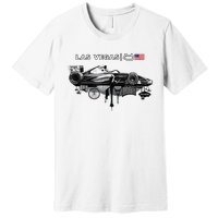 Formula Racing Open Wheel Car Las Vegas Circuit Usa Flag Premium T-Shirt