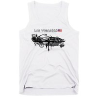 Formula Racing Open Wheel Car Las Vegas Circuit Usa Flag Tank Top