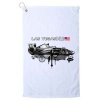 Formula Racing Open Wheel Car Las Vegas Circuit Usa Flag Golf Towel