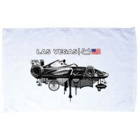 Formula Racing Open Wheel Car Las Vegas Circuit Usa Flag Microfiber Hand Towel