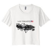 Formula Racing Open Wheel Car Las Vegas Circuit Usa Flag Crop Top