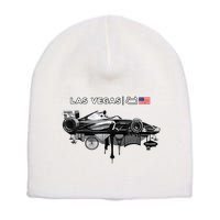 Formula Racing Open Wheel Car Las Vegas Circuit Usa Flag Short Acrylic Beanie