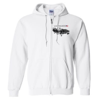 Formula Racing Open Wheel Car Las Vegas Circuit Usa Flag Full Zip Hoodie