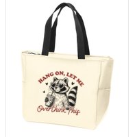 Funny Raccoon Overthinking Design With Heart Glasses Zip Tote Bag