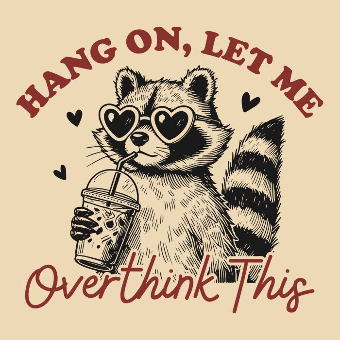 Funny Raccoon Overthinking Design With Heart Glasses Zip Tote Bag