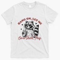 Funny Raccoon Overthinking Design With Heart Glasses T-Shirt