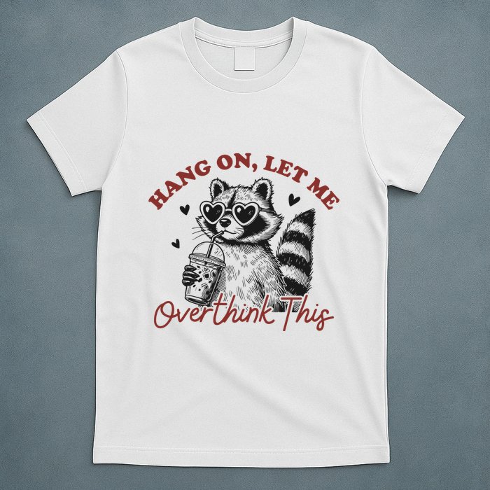Funny Raccoon Overthinking Design With Heart Glasses T-Shirt