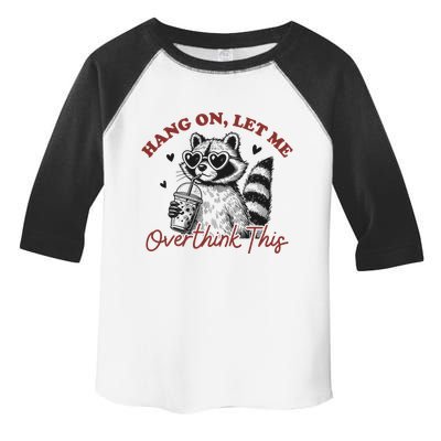 Funny Raccoon Overthinking Design With Heart Glasses Toddler Fine Jersey T-Shirt