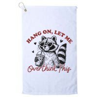 Funny Raccoon Overthinking Design With Heart Glasses Golf Towel