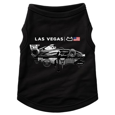 Formula Racing Open Wheel Car Las Vegas Circuit Usa Flag Gift Doggie Tank