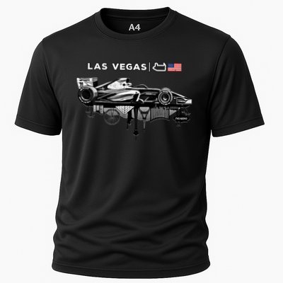 Formula Racing Open Wheel Car Las Vegas Circuit Usa Flag Gift Performance Shirt