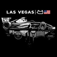 Formula Racing Open Wheel Car Las Vegas Circuit Usa Flag Gift Cooling Performance Crew T-Shirt