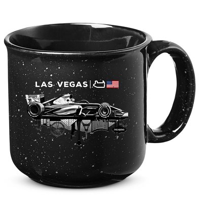 Formula Racing Open Wheel Car Las Vegas Circuit Usa Flag Gift 15oz Campfire Ceramic Mug