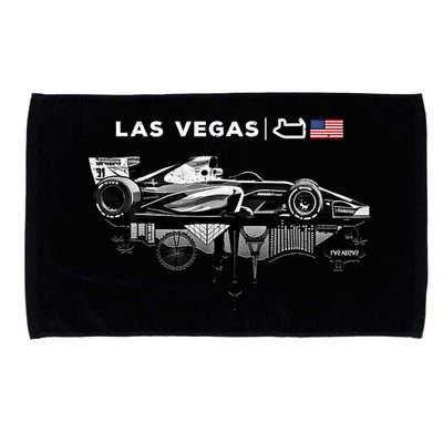 Formula Racing Open Wheel Car Las Vegas Circuit Usa Flag Gift Microfiber Hand Towel