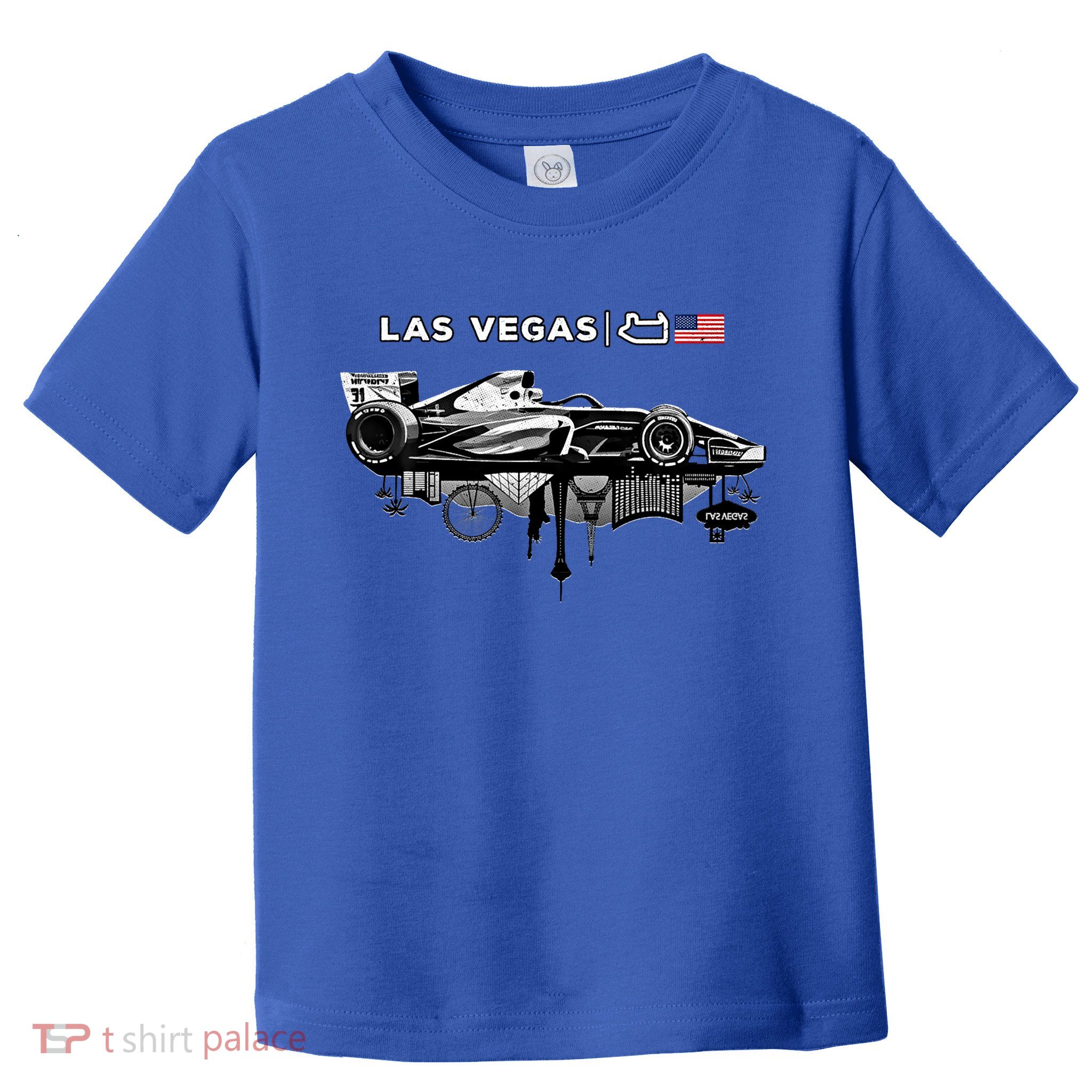 Formula Racing Open Wheel Car Las Vegas Circuit Usa Flag Gift Toddler T-Shirt