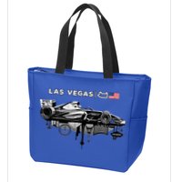 Formula Racing Open Wheel Car Las Vegas Circuit Usa Flag Gift Zip Tote Bag