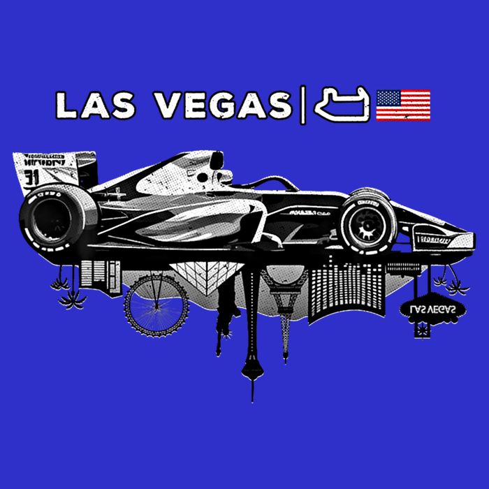 Formula Racing Open Wheel Car Las Vegas Circuit Usa Flag Gift Zip Tote Bag