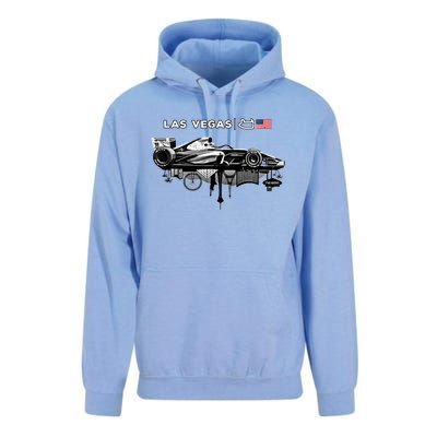 Formula Racing Open Wheel Car Las Vegas Circuit Usa Flag Gift Unisex Surf Hoodie