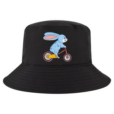 Funny Rabbit On Bicycle Mountain Biking Cycling Cyclist Cool Comfort Performance Bucket Hat
