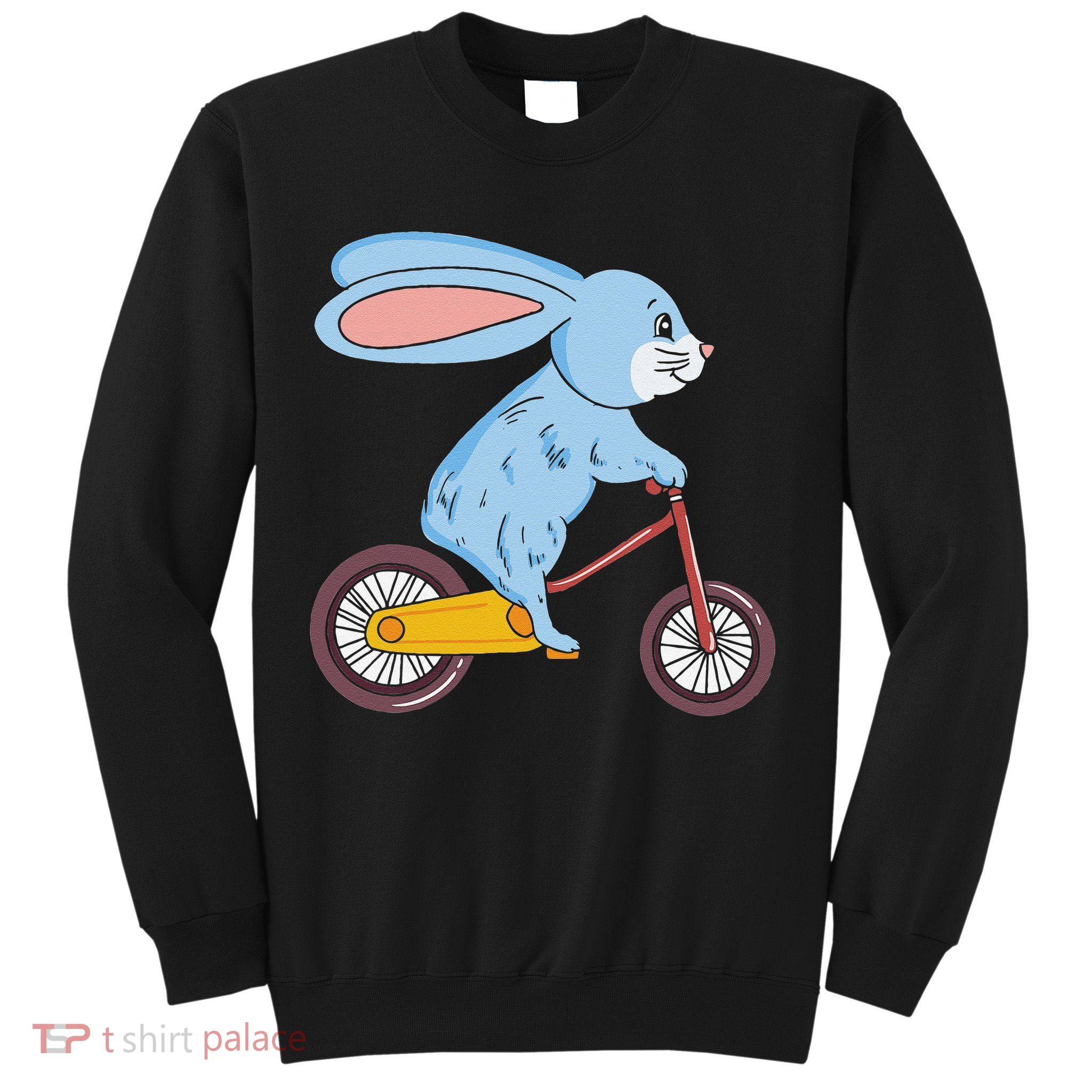 Funny Rabbit On Bicycle Mountain Biking Cycling Cyclist Sweatshirt