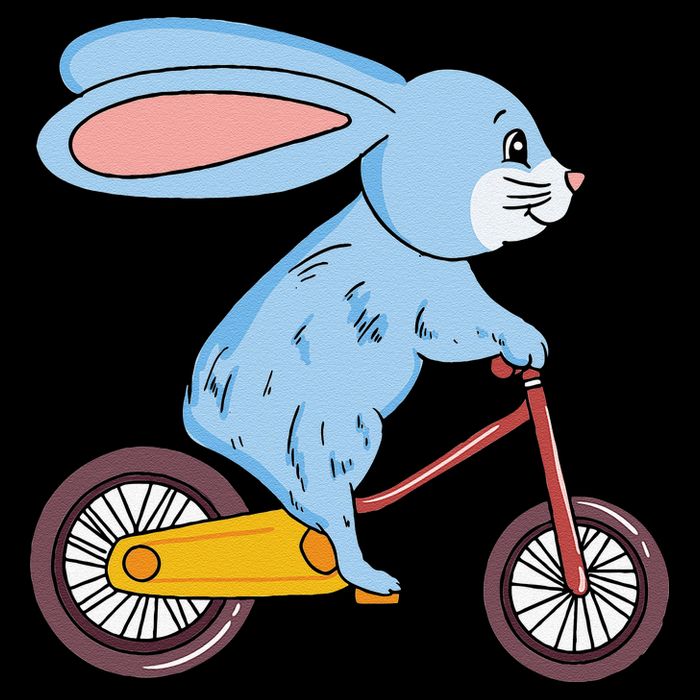Funny Rabbit On Bicycle Mountain Biking Cycling Cyclist Backpack