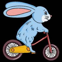Funny Rabbit On Bicycle Mountain Biking Cycling Cyclist 7-Panel Snapback Hat