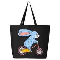 Funny Rabbit On Bicycle Mountain Biking Cycling Cyclist 25L Jumbo Tote