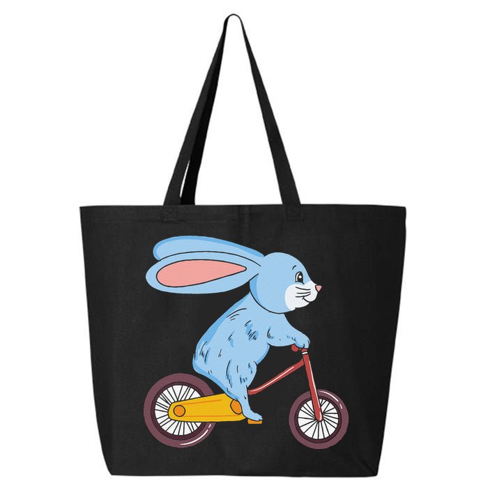 Funny Rabbit On Bicycle Mountain Biking Cycling Cyclist 25L Jumbo Tote