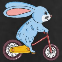 Funny Rabbit On Bicycle Mountain Biking Cycling Cyclist 25L Jumbo Tote
