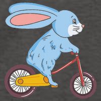 Funny Rabbit On Bicycle Mountain Biking Cycling Cyclist Vector Backpack