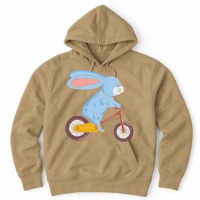 Funny Rabbit On Bicycle Mountain Biking Cycling Cyclist Hoodie