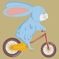 Funny Rabbit On Bicycle Mountain Biking Cycling Cyclist Long Sleeve Shirt