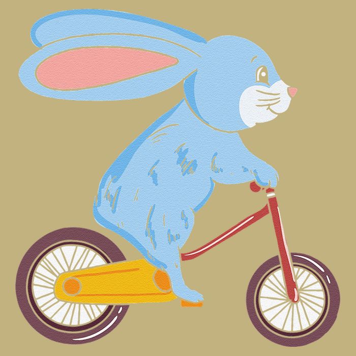 Funny Rabbit On Bicycle Mountain Biking Cycling Cyclist Long Sleeve Shirt